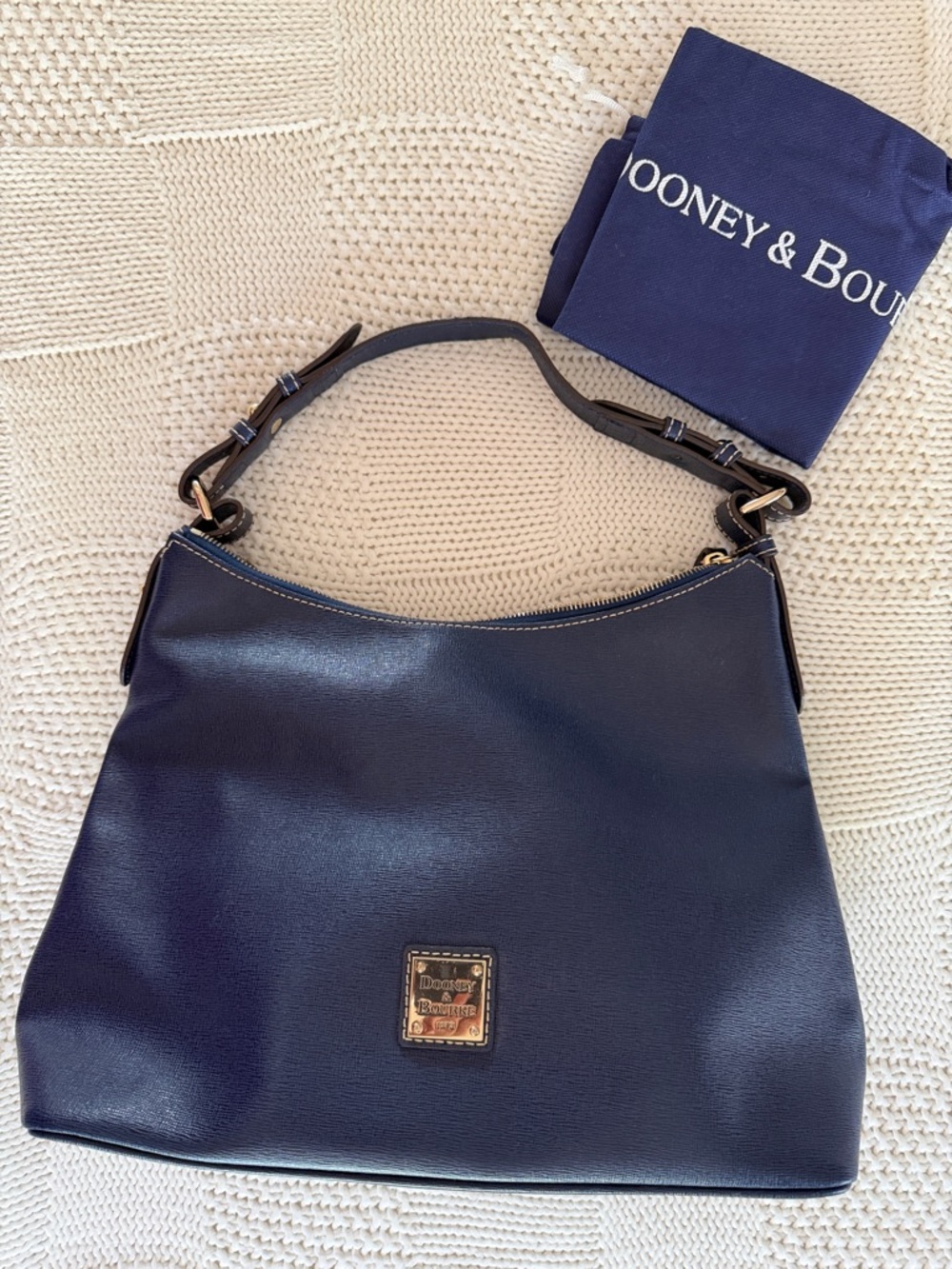 Dooney & Bourke Marine (Navy) Saffiano Leather Hobo
